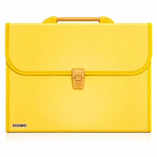 Image of Amazon Brand - Solimo Plastic Expanding File Folder with 13 Pockets, Handle