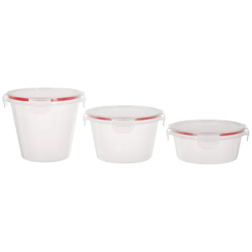 Image of Amazon Brand - Solimo Plastic Kitchen Storage Container Set, 3-Pieces
