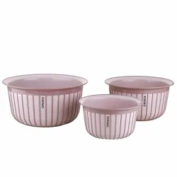 Amazon brand - Solimo Plastic Linea Containers Set of 3