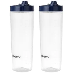 Amazon Brand - Solimo Plastic Oil Dispenser Set of 2