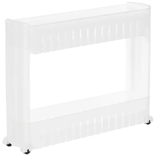 Image of Amazon Brand - Solimo Plastic Rolling Storage Rack