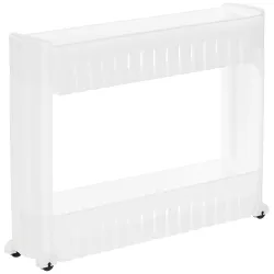 Amazon Brand - Solimo Plastic Rolling Storage Rack