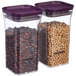 Amazon Brand - Solimo Plastic Storage Jar and Container Set 