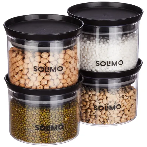 Image of Amazon Brand - Solimo Plastic Storage Jar Po4