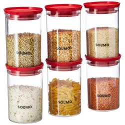 Amazon Brand - Solimo Plastic Storage Jar and Container Set, So6