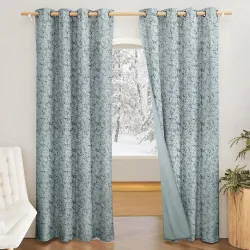 Amazon Brand -Solimo Polyester Long Door Curtains 7 Feet (Set of 2)