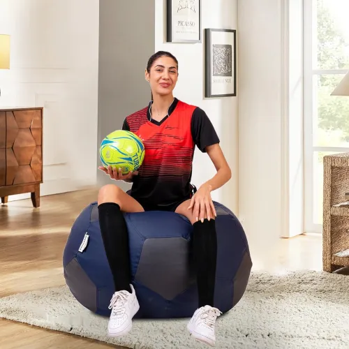 Image of Amazon Brand - Solimo Premium Faux Leather Football Bean Bag