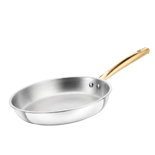 Image of Amazon Brand - Solimo Premium Triply Stainless Steel Frypan 24cm (1.7L)