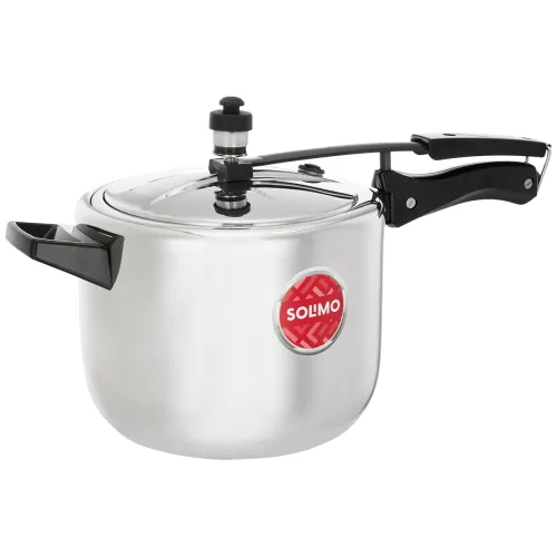 Image of Amazon Brand - Solimo Sleek Stainless Steel Pressure Cooker - 5 Liter 