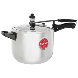 Amazon Brand - Solimo Sleek Stainless Steel Pressure Cooker - 5 Liter