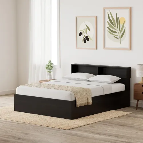 Image of Amazon Brand Solimo Queen Bed – Engineered Wood, Storage