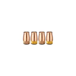 Amazon Brand - Solimo Rose Gold Tapered Glass Jar Set of 4