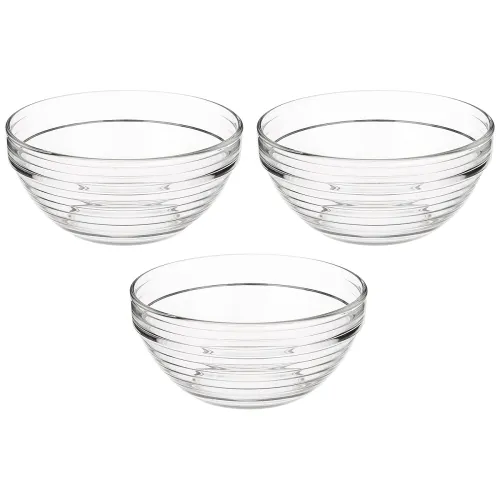 Image of Amazon Brand - Solimo Set of 3 Glass Bowls 