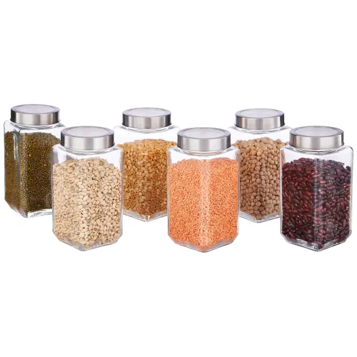 Image of Amazon Brand Solimo Set of 6 Glass Jar (850ml)