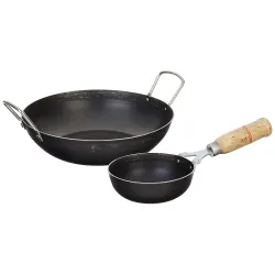 Amazon Brand - Solimo Sheet Metal Iron Cookware Set of 2 Pc