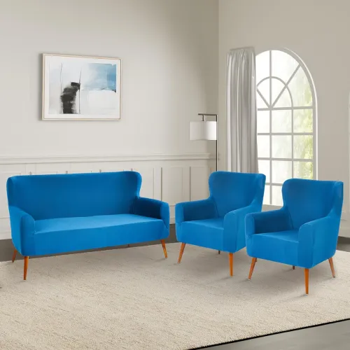 Image of Amazon Brand - Solimo 5 Seater (3+1+1) Sofa Cover Set | One 3 Seater and Two 1 Seater Slip Covers