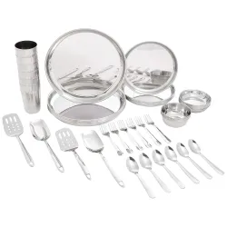 Amazon Brand - Solimo Stainless Steel Dinner Set