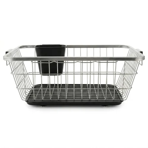 Image of Amazon Brand - Solimo Stainless Steel Dish Rack