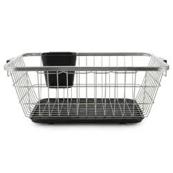 Amazon Brand - Solimo Stainless Steel Dish Rack