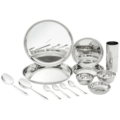 Image of Amazon Brand - Solimo Stainless Steel Dinner Set 18 Pieces