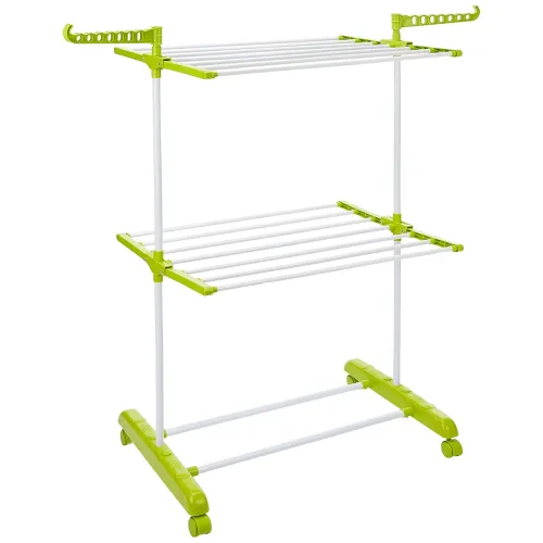 Image of Amazon Brand - Solimo Steel Double Supported 2 Layer Cloth Drying Rack