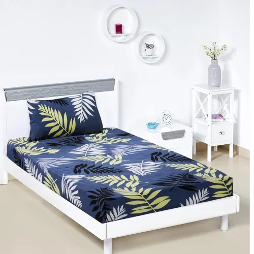 Image of Amazon Brand - Solimo Super Soft Polyester Single Bedsheet with 1 Pillow Cover