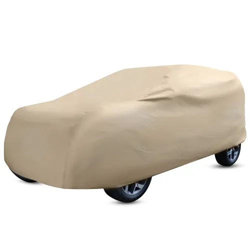 Image of Amazon Brand - Solimo SUV Premium Car Cover, Beige (SUV 300, BRV, Venue, WRV, Creta, Breeza, Jeep Canvas, Ecosport, etc.