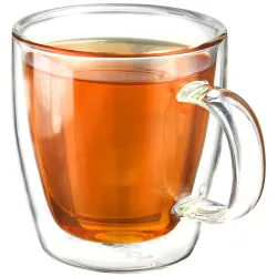 Amazon Brand - Solimo Borosilicate Glass Tea Cup (Set of 4, 170 Ml Each)