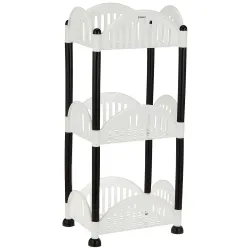 Amazon Brand - Solimo Three-Tier Multipurpose Plastic Rack for Kitchen