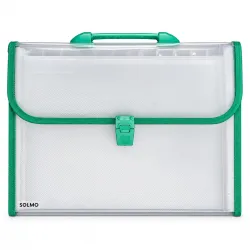 Amazon Brand - Solimo Transparent Expanding File Folder with 13 Pockets