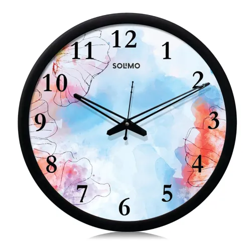 Image of Amazon Brand - Solimo Plastic 12-Inch Wall Clock -