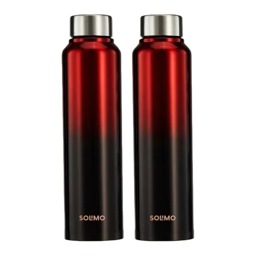 Image of Amazon Brand - Solimo Stainless Steel Water Bottle (Pack of 2) 