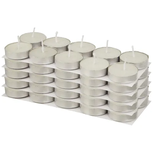 Image of Amazon Brand - Solimo Wax Tealight Candles So50