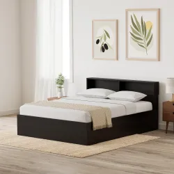 Amazon Brand - Solimo Wenge Finish Bed Amazon Brand - Solimo Wenge Finish Bed