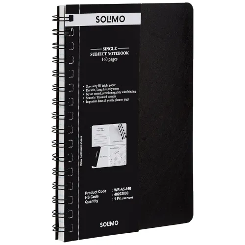 Image of Amazon Brand - Solimo Wirebound Notebook ( A5 Size 160 Pages)