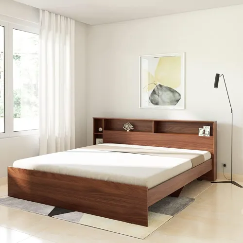 Image of Amazon Brand Solimo WoodKing Size Bed 