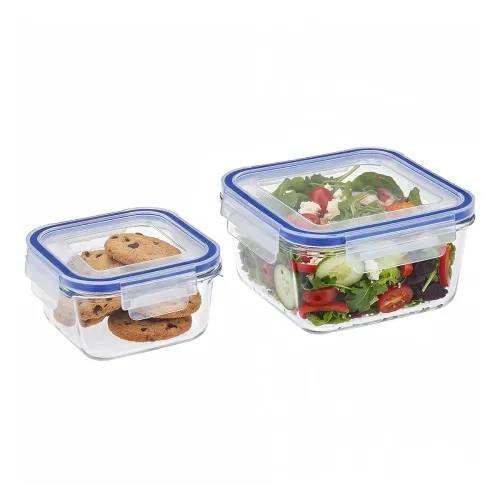 Image of Amazon Brand - Solimo Square Glass Food Storage Container, So2