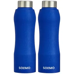 Amazon Brand - Solimo Stainless Steel Water Bottle (1000 ml,Set of 2)