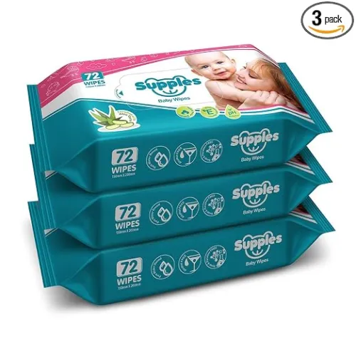 Image of Amazon Brand - Supples Baby Wet Wipes
