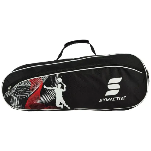Image of Amazon Brand - Symactive Polyester Triple Zipper Badminton Kit Bag 
