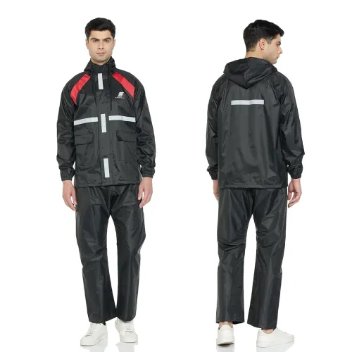 Image of Amazon Brand - Symactive Polyester Water Resistant Rain Coat with Pant 