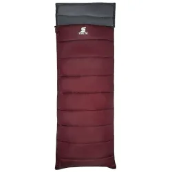 Amazon Brand - Symactive Sleeping Bag Camp Lite 3°C to 20°C, Lightweight Camping Sleeping Bag for Indoors & Outdoors (Maroon, for Adults Upto 6.8 Ft)