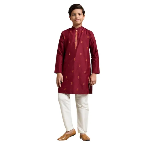Image of Amazon Brand - Symbol Boy's Festive Embellished Kurta Pajama Set
