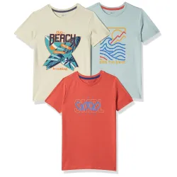 Amazon Brand - Symbol Boys Cotton Regular Fit T-Shirt