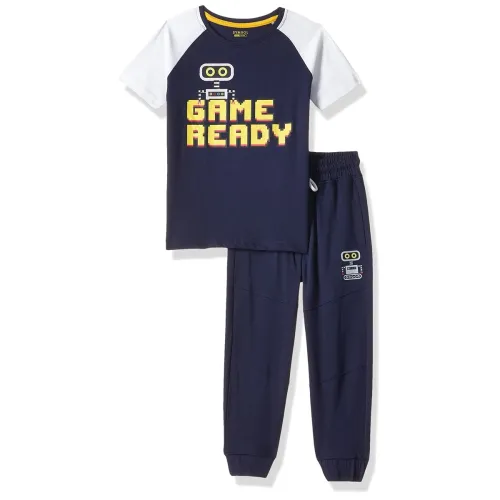 Image of Amazon Brand - Symbol Boys Cotton T-Shirt & Pyjama Set