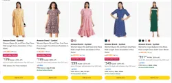 Amazon Brand - Symbol Dresses at minimum 57% Discount