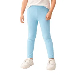 Amazon Brand - Symbol Girl's Cotton Ribbed Stretchable Leggings | Ankle Length | Aged 2-14 Years