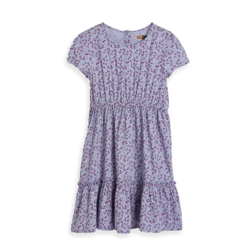 Image of Amazon Brand - Symbol Girls Fit and Flare Printed Rayon