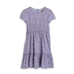 Amazon Brand - Symbol Girls Fit and Flare Printed Rayon Dress | Age 6-14 Years