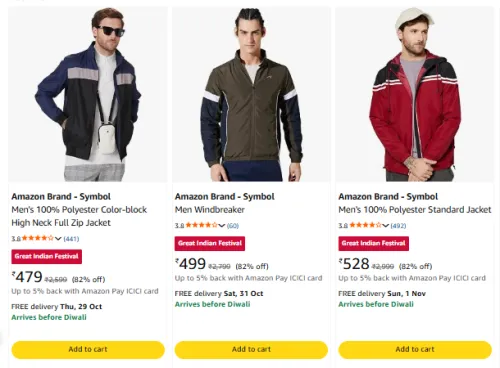 Image of Amazon Brand - Symbol Jackets at minimum 70% Discount